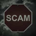 Stop Sign with word Scam